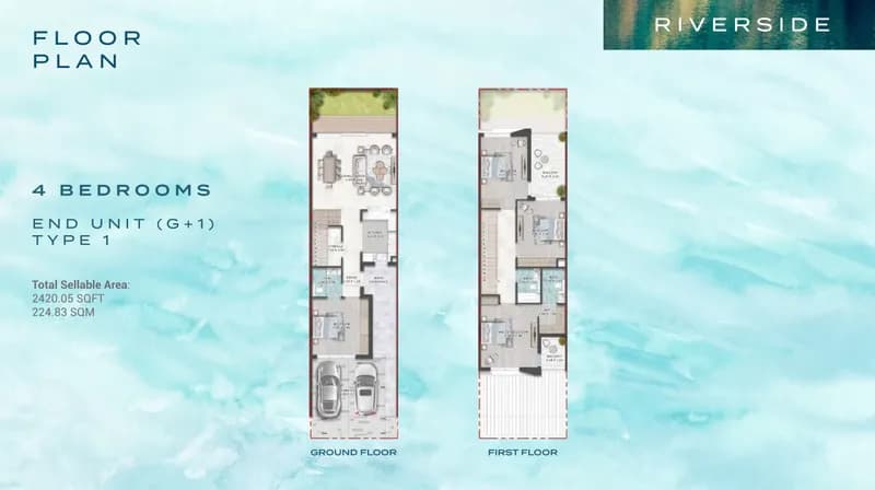 Damac Green Vein – 4 BR floor plan