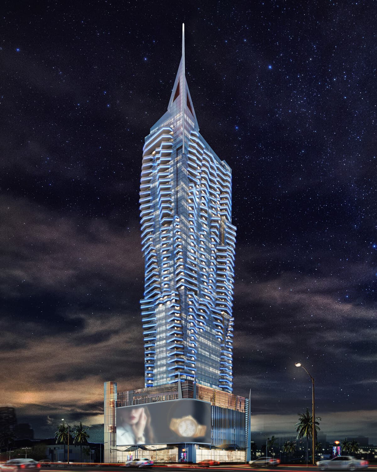 Fairmont Residences Dubai Skyline – render